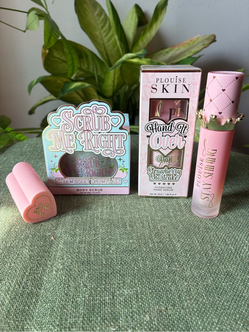 P.Louise Skin 4-Piece Body Care Bundle Scrub Serum Mist & Balm